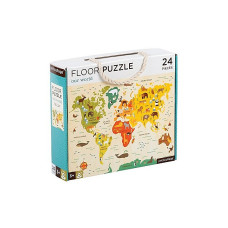 World Map 24-Piece Floor Puzzle