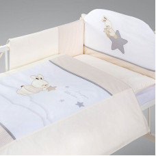 KLUPS Bed linen 3 pieces Star Yourney 135x100cm H238 beige / ecru / white