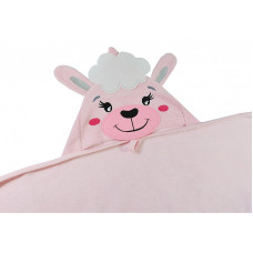 KOALA Towel hooded RANCZO 90x90cm, 08-504 pink Sheep