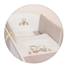 CEBABABY bed linen 3 pieces with embroidery 135h100sm DUCKLINGS BROWN