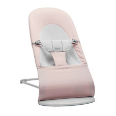 BABYBJORN Bouncer Balance Soft Cotton/Jersey, Light Grey Frame Light pink/Grey 005189