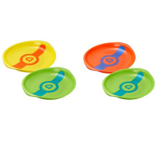 MUNCHKIN plates with heat indicator WHITE-HOT (2gb), 012,104 - coral / green