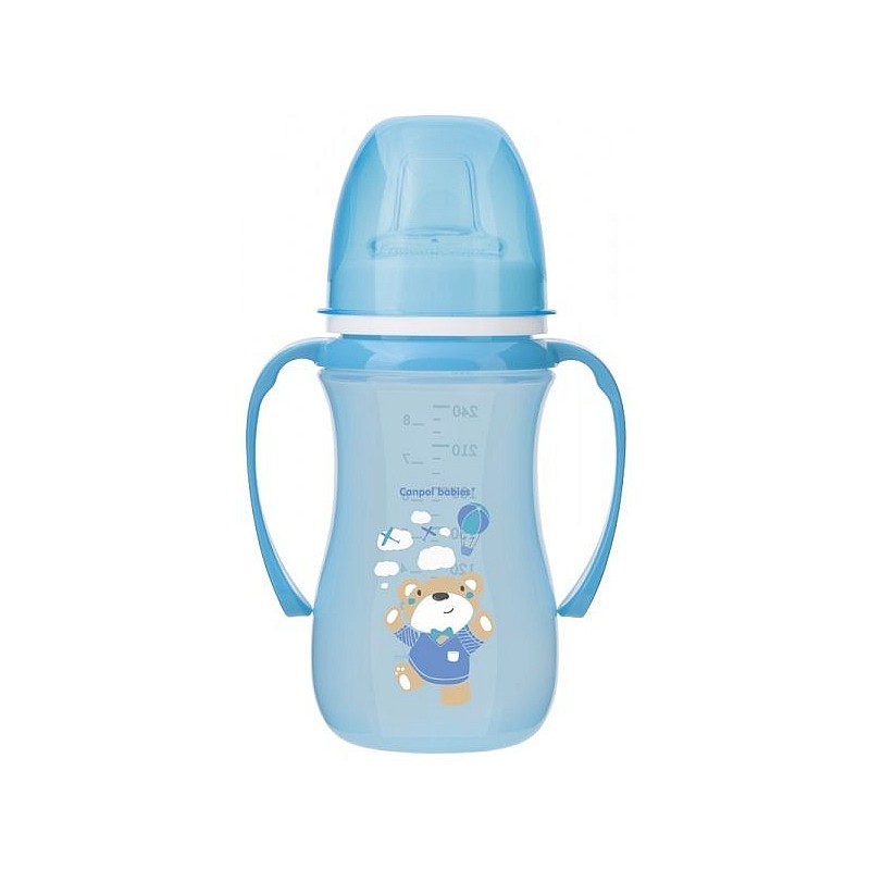 CANPOL BABIES Mug neprolivajka 6m + 240ml 35/208 Blue