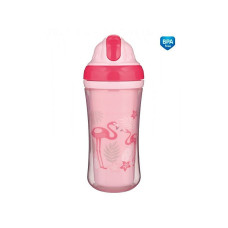 CANPOL BABIES Jungle bottle with straw 260ml 74/050 Flamingo