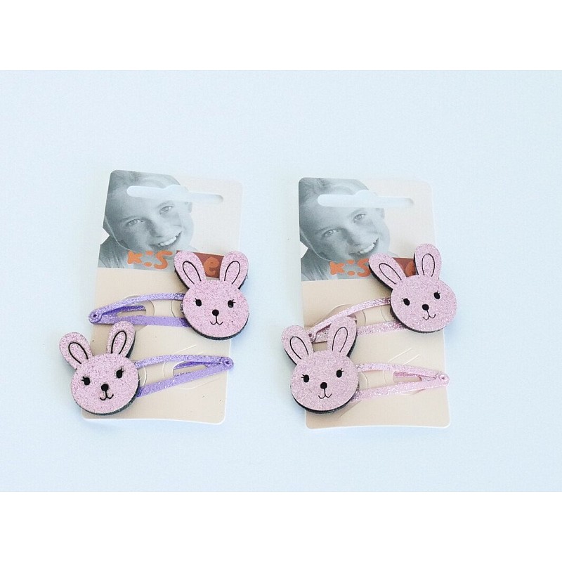 K:S ME Hairclips - Rabbits with glitters (2 pcs) K207145