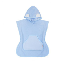 BOCIOLAND hooded baby poncho 55x60cm, blue BL183