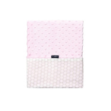 WOMAR Bubble Valboa blanket double sided 75х100см Pink/Light Grey white DOTS