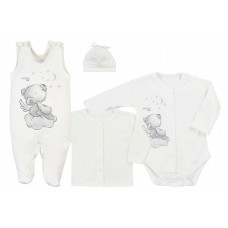 KOALA ANGEL baby clothes set 4D 50 size, 08-992 ecru