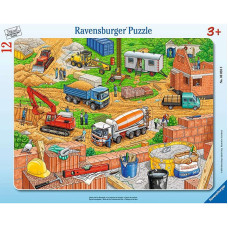 RAVENSBURGER Frame Puzzle Work at the Construction Site 12pc. 3+ R 06058