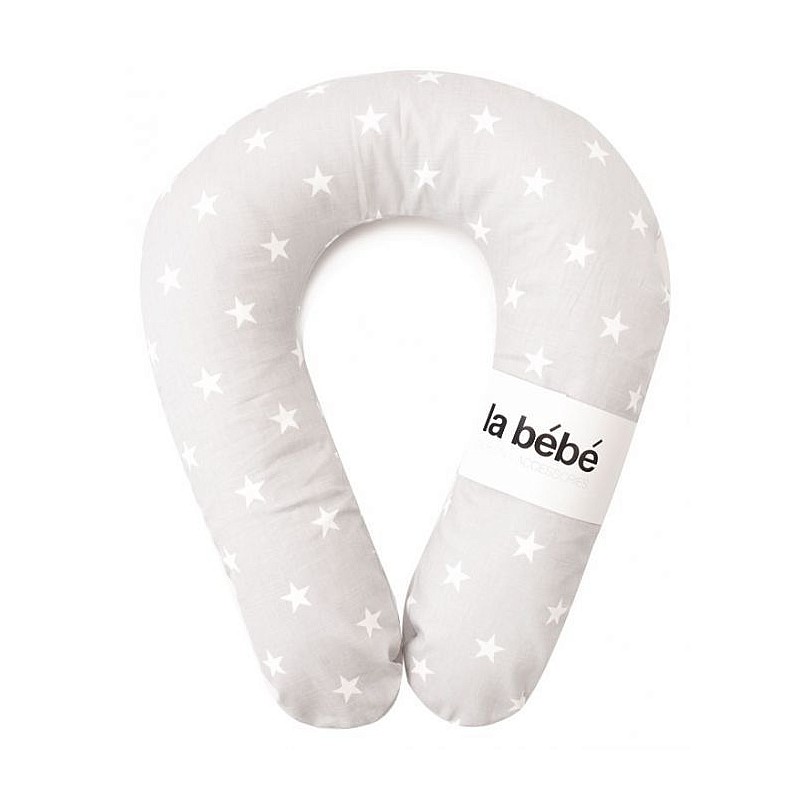 LA BEBE Snug horseshoe 20 * 70 cm Dark Grey & White Stars 77433