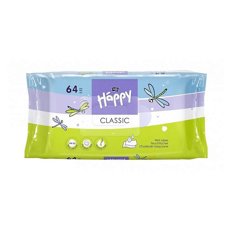 HAPPY Classic wipes 64pcs.