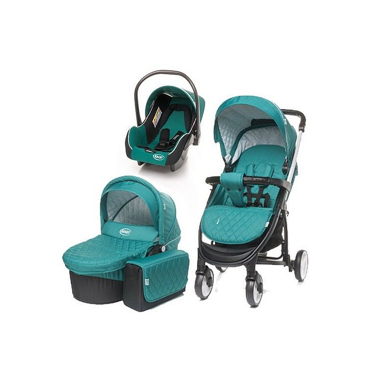 4BABY ATOMIC universal stroller 3in1 GREEN