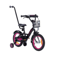 TOMABIKE Children's bicycle 14" XXIII PLATINUM BLACK/PINK