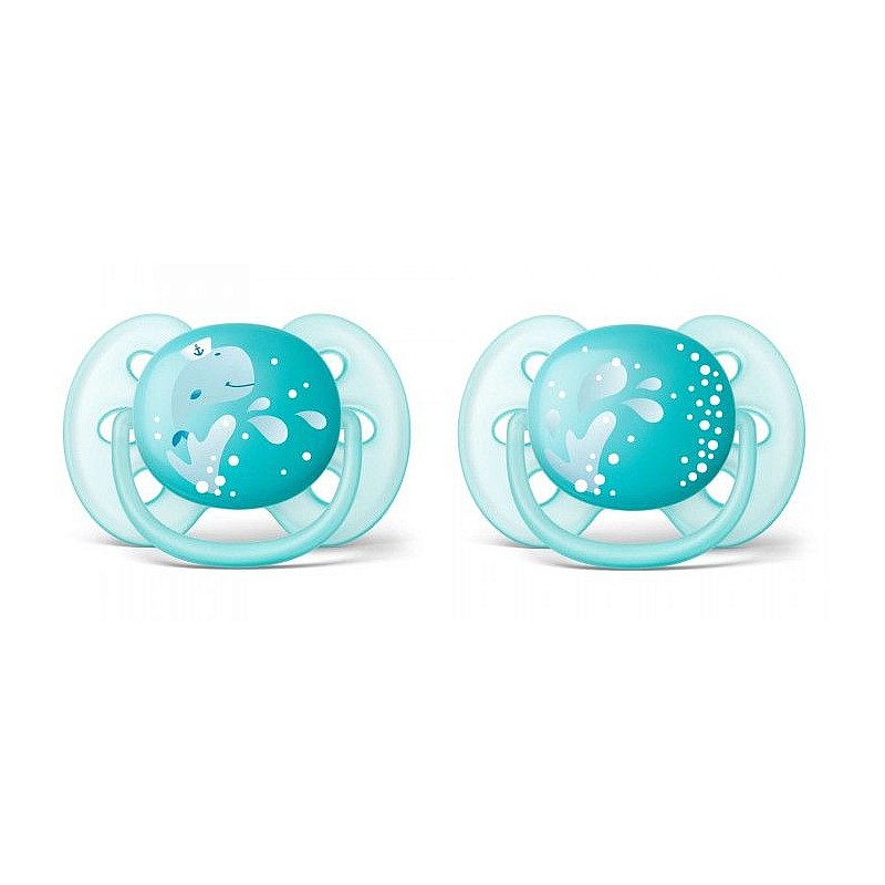 PHILIPS AVENT ULTRA SOFT Silicone dummy orthodontic shape, 6-18M, 2 pcs., SCF226 / 22