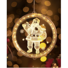 LED window decoration "Santa Claus", warm light, 2022Y