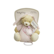 BABY HUG Musical toy Bear 20cm, pink 89990