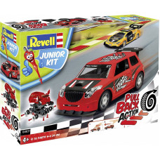 REVELL JUNIOR KIT constructor 36 details Pull Back Rallye auto - red E00831