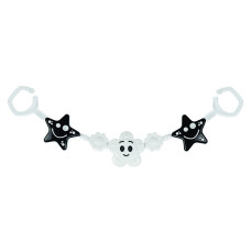 TULLO Pram rattle black & white, stars / flower 178