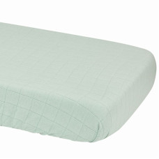 LODGER Slumber Solid Cotton bed sheet with an elastic band 70x140sm, Silt Green SBS 080