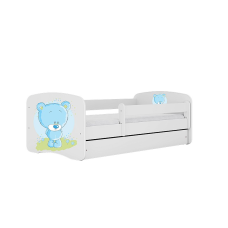 KOCOT KIDS Bed babydreams white blue teddybear with drawer with mattress 160/80