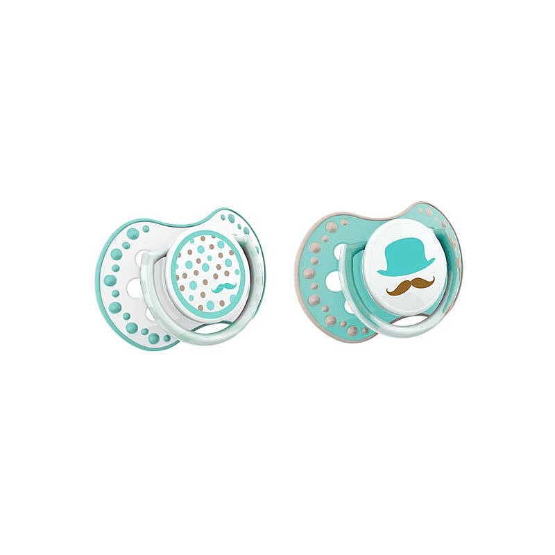 LOVI RETRO BABY Dummy Silicone dynamic 6-18m 2 pcs., 22/805 turquoise