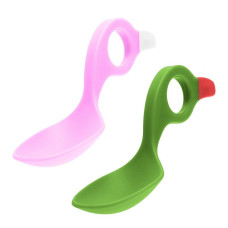 I CAN spoon with multifunctional handle 6m + 2 pcs., Green / Pink