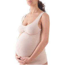 BELLISSIMA Tank Top with support for the breast and the stomach Maternity S-M skin