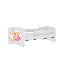 KOCOT KIDS Bed babydreams white Teddybear butterflies without drawer with mattress 160/80