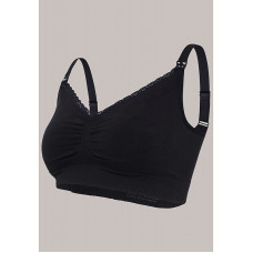 CARRIWELL Seamless Organic Nursing Bra, size XL, black 34425 (3213)