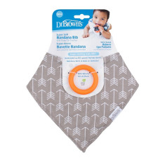 Dr. Brown’s® Bandana Bib with Snap-On Teether 3m+ ARROWS AC125-P2