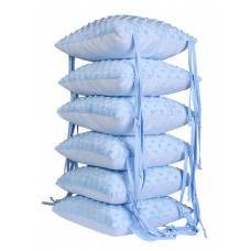 DUET BABY Crib bumper 6pcs. 30x30cm. art. 871 blue