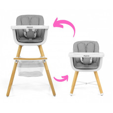 MILLY MALLY ESPOO Feeding Chair 2IN1 6m+ GREY 3238