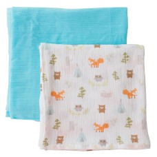 Summer Infant SwaddleMe set of diapers 2 pcs. 102x102cm 56186 Camping friends