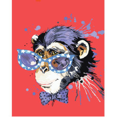 TSVETNOY Diamond painting 40x50cm Stylish Monkey, LG188e