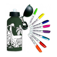 SPLAT PLANET water bottle DINO 600ml + markers SP45980