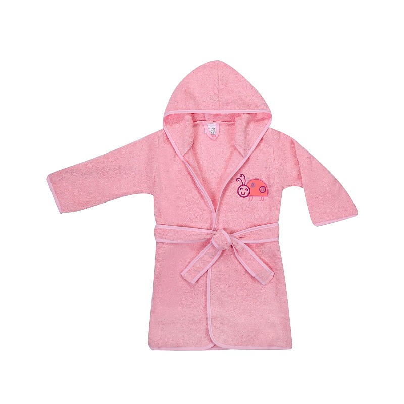 DUET BABY FROTTE Children's bathrobe with hood 80-92cm, 466 SNAIL pink (744665)