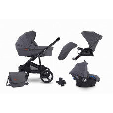 LONEX SOFT Universal stroller 3in1, 01 Dark Grey