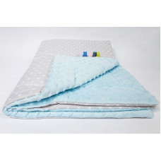 ANKRAS MINKY Dots blanket 75x100cm gray-blue