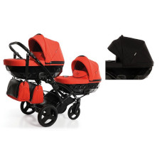 JUNAMA DIAMOND DUO SLIM stroller for twins 2in1, 05 black