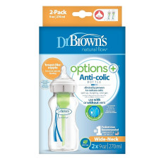 DR.BROWNS Wide-Neck OPTIONS+ feeding bottle 0m+ 270ml. 2pcs.