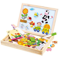 BINO Magnetic chalkboard with puzzle 88117