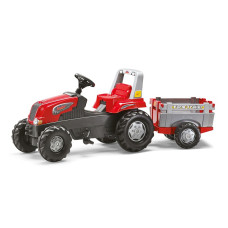 ROLLY TOYS Pedal tractor with trailer Rolly Junior RT 800261 red