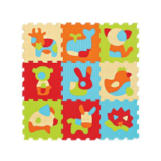 LUDI Foam floor puzzle - mat 9 pcs 32x32cm L10005