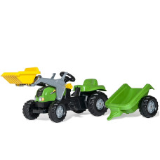 ROLLY TOYS Pedal tractor with trailer Rolly Kid X 023134 green