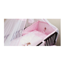 ANKRAS rim for cots Bear with a pillow 180cm - pink