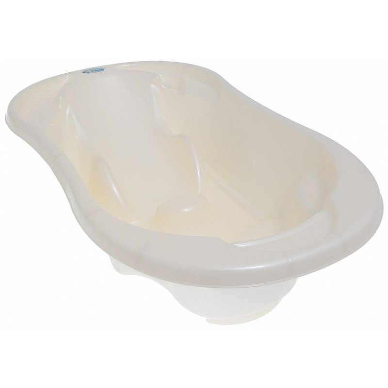 TEGA BABY KOMFORT Anatomical baby bath with plug TG-011 Pearl White