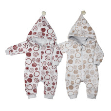 KOALA CIRCLES romper with long sleeves and hood 09-733, size 68