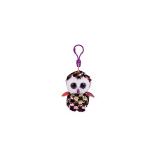 TY Flippables Toy - Keychain CHECKS SEQUIN PINK GOLD OWL 8cm, TY35309