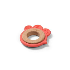 BabyOno wooden & silicone teether HEN 1075/03