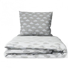 ANKRAS CLOUDS bedding set of 2 pieces 135x100cm, grey/white